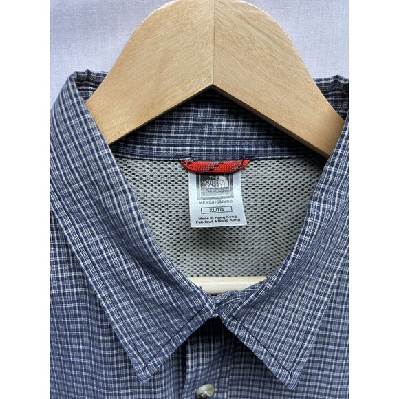 The North Face Men’s XL Vented Outdoors Button Up Shirt Fishing Hiking Blue - Picture 4 of 8